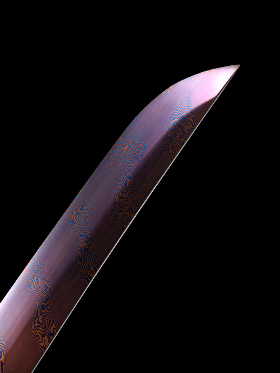 Torsional Checkered steel katana Japanese sword Steel knife