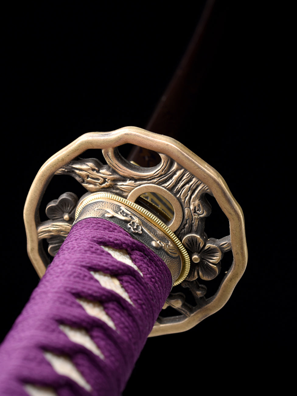 Torsional Checkered steel katana Japanese sword Steel knife