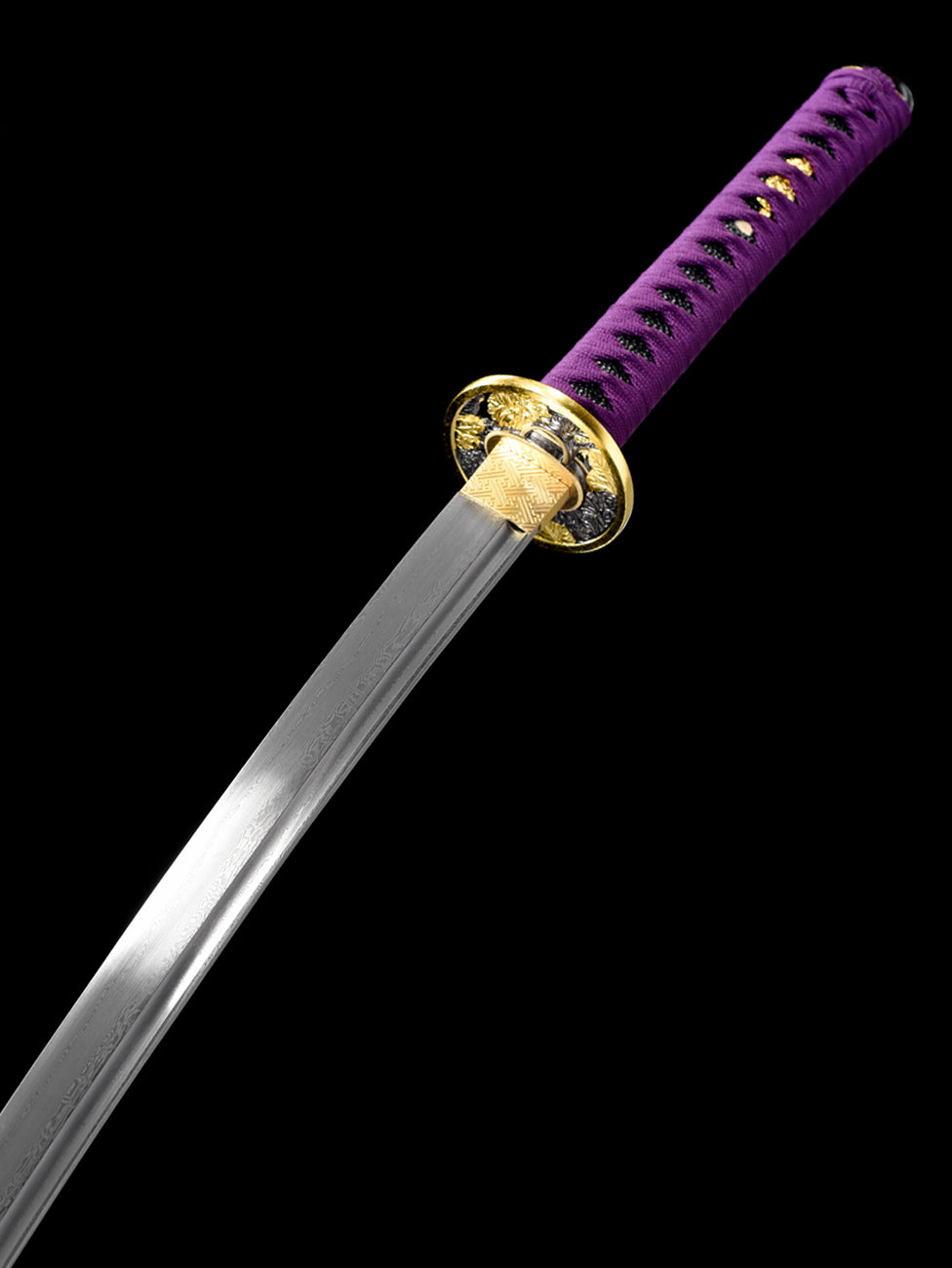 forge folded steel chrysanthemum katana