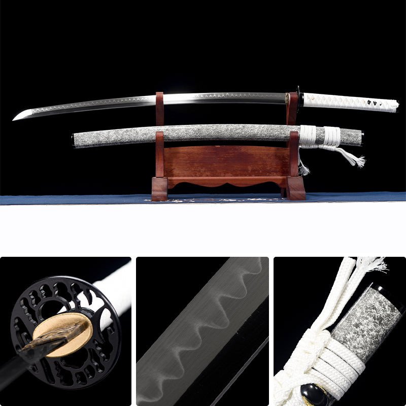 1095steel Clay Tempered Japanese sword Steel knife knife