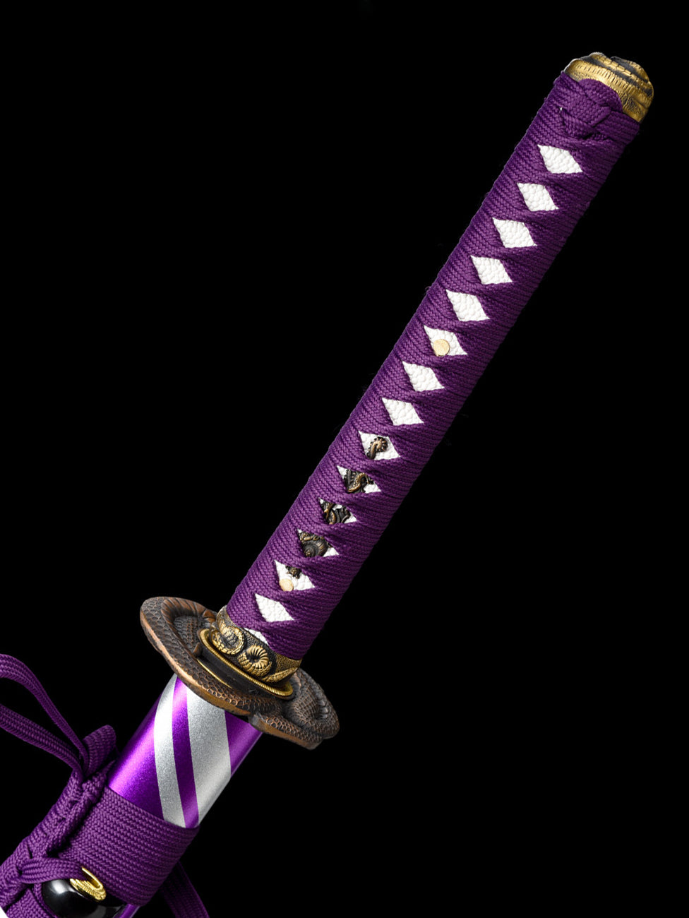 python katana Japanese sword forge folded steel Purple fog