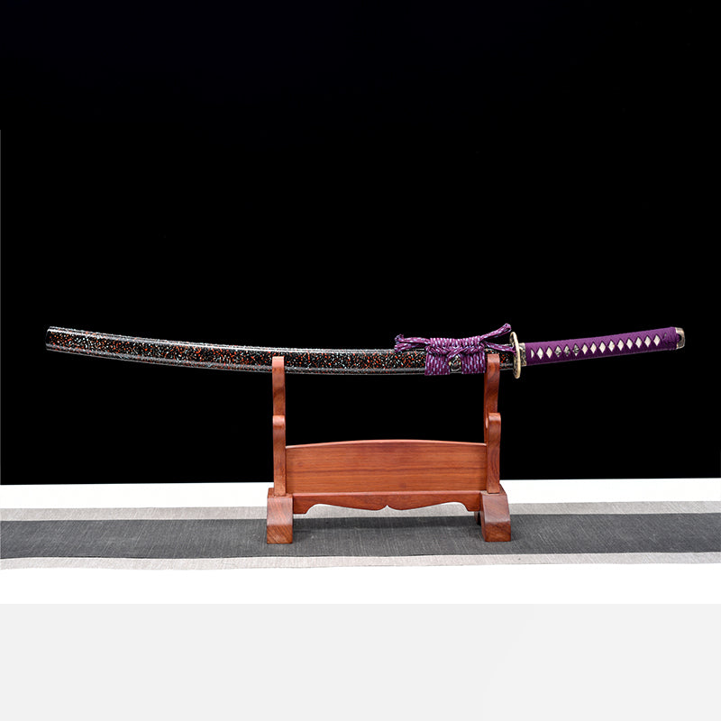 Torsional Checkered steel katana Japanese sword Steel knife