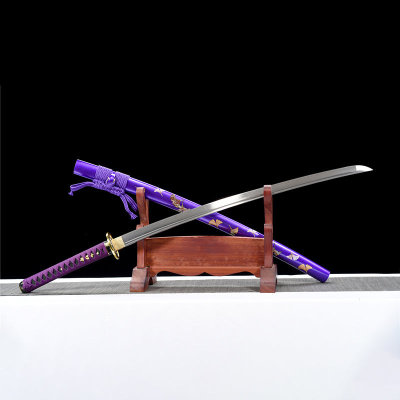 forge folded steel chrysanthemum katana