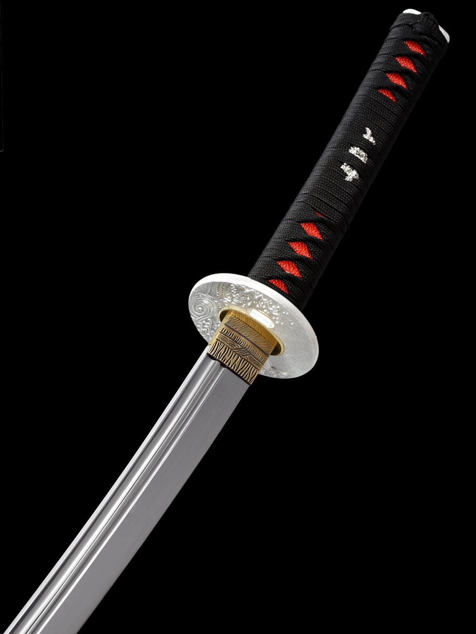 1060 steel katana eagle Tsuba Handmade slots sword