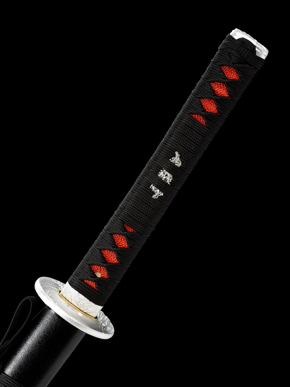 1060 steel katana eagle Tsuba Handmade slots sword