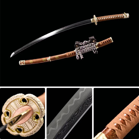 Clay Tempered Tachi Sword katana collects folded steel Clay Tempered