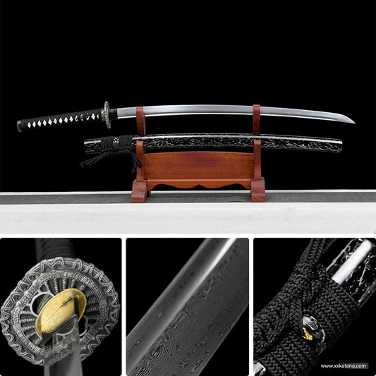 forge folded steel katana sword Tsuba Japanese sword