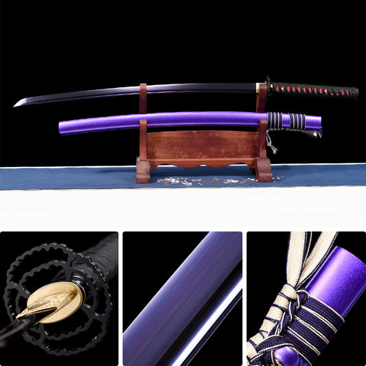 1045steel bluing katana Japanese sword knife Combat Knives