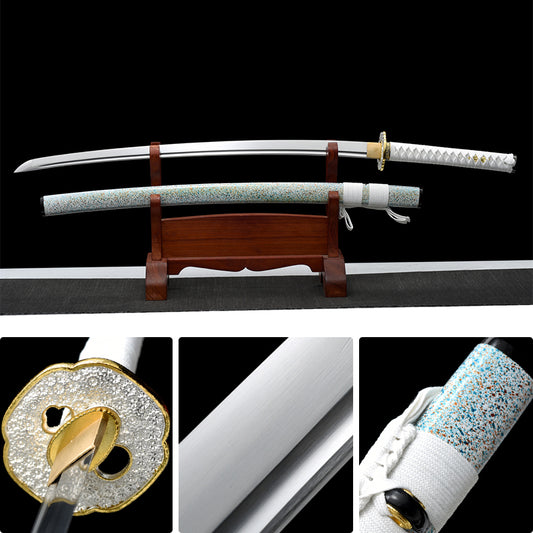 1060 steel katana Japanese sword chrysanthemum High performance knife