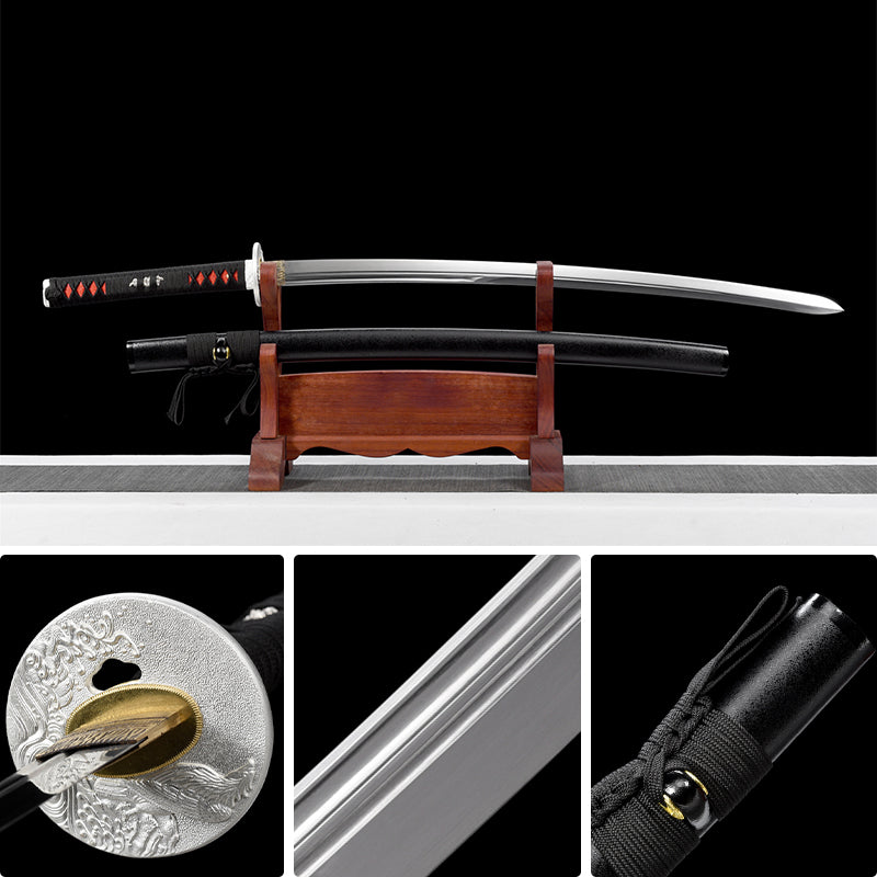 1060 steel katana eagle Tsuba Handmade slots sword