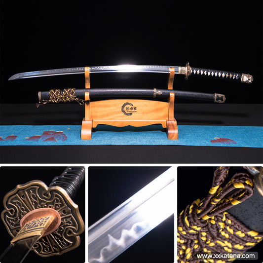 T10 steel covered earth burning blade Japanese sword half Tai knife