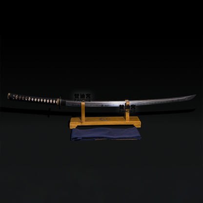 forge folded steel Clay Tempered, iron Tsuba Japanese samurai true swords