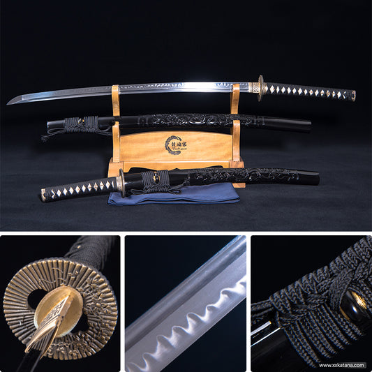 Japanese sword  1095 steel Clay Tempered collection katanas