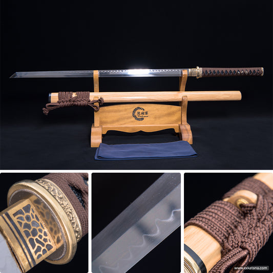 Ninja sword T10 steel Clay Tempered Japanese sword katana