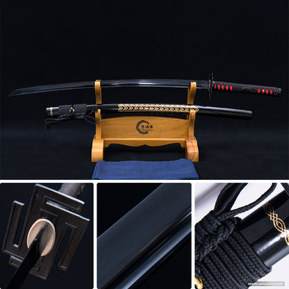 Black Blade Japanese sword 1060 steel knife One Piece katanas