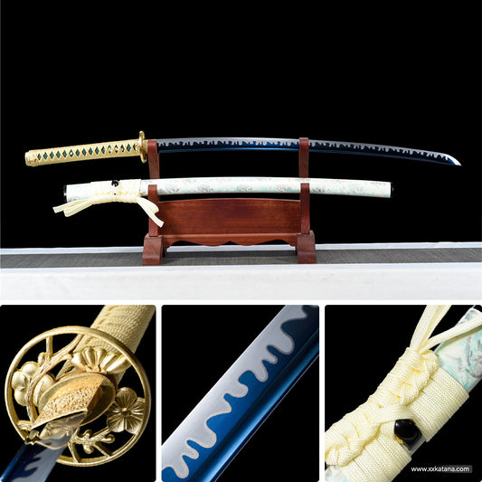 Metal bluing process 1060 steel katana Battle-Ready sword