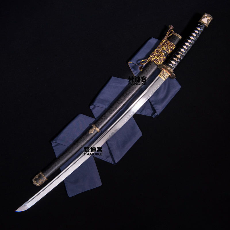T10 steel covered earth burning blade Japanese sword half Tai knife