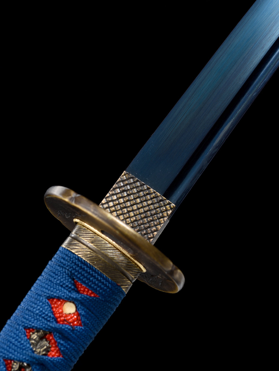 1060steel metal bluing technique katana Buddha in the Clouds