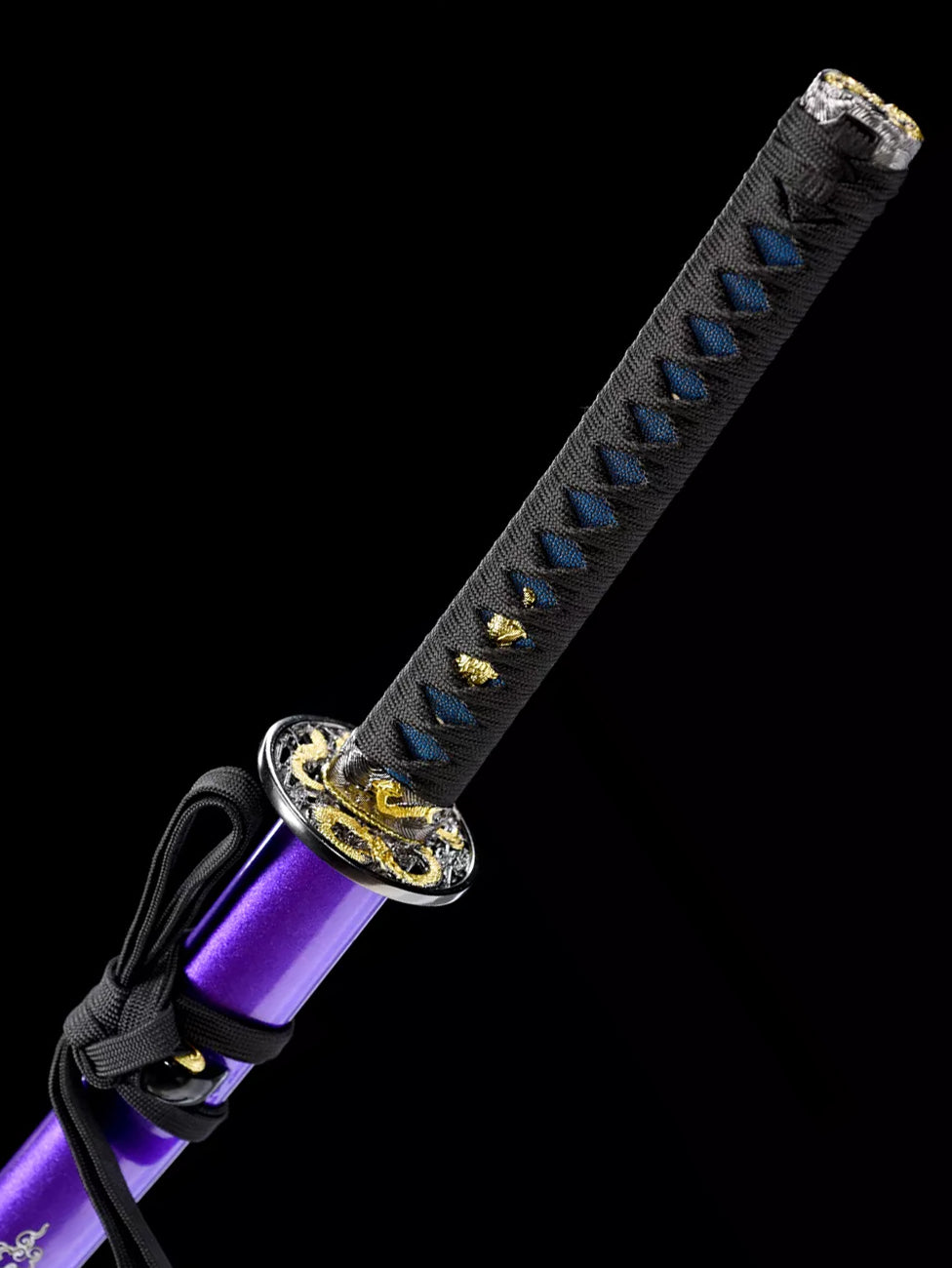 1060 steel bluing katana Japanese sword Dragon theme knife