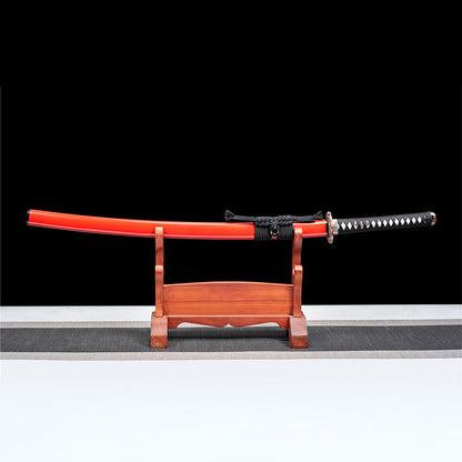 forge folded steel katana The dragon tsuba Japanese sword