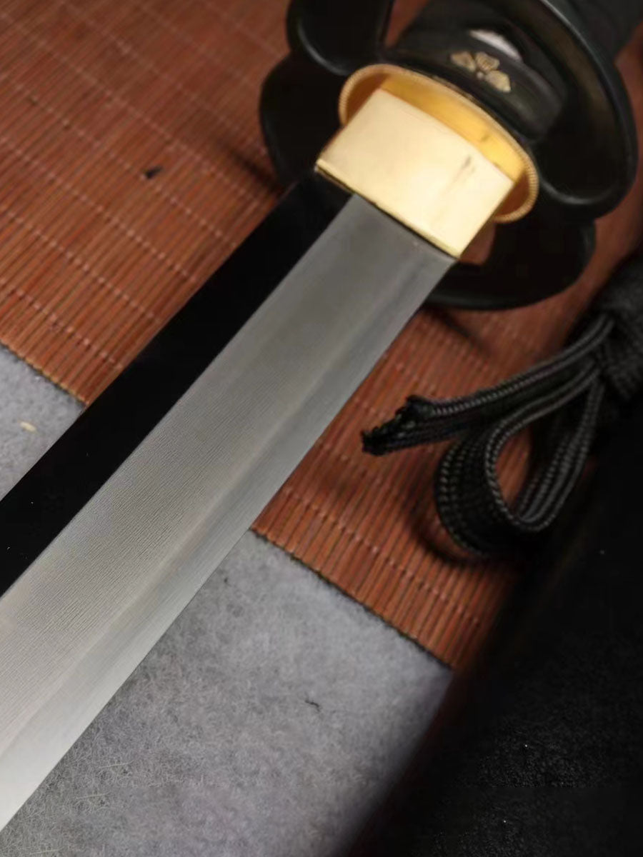 Katana Clay Tempered Edge, Black Samurai  sword Collection