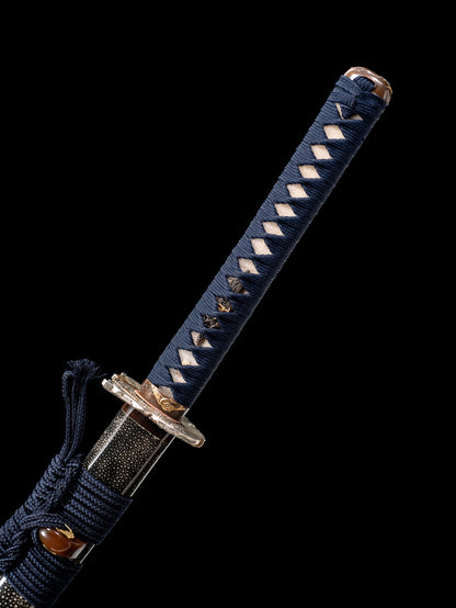 Clay Tempered clamp steel Japanese sword katana Zhong Kui