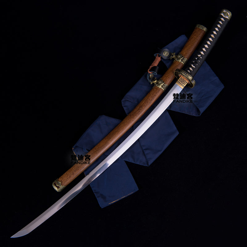 Peony too knife forge folded steel Samurai tachi knife swords