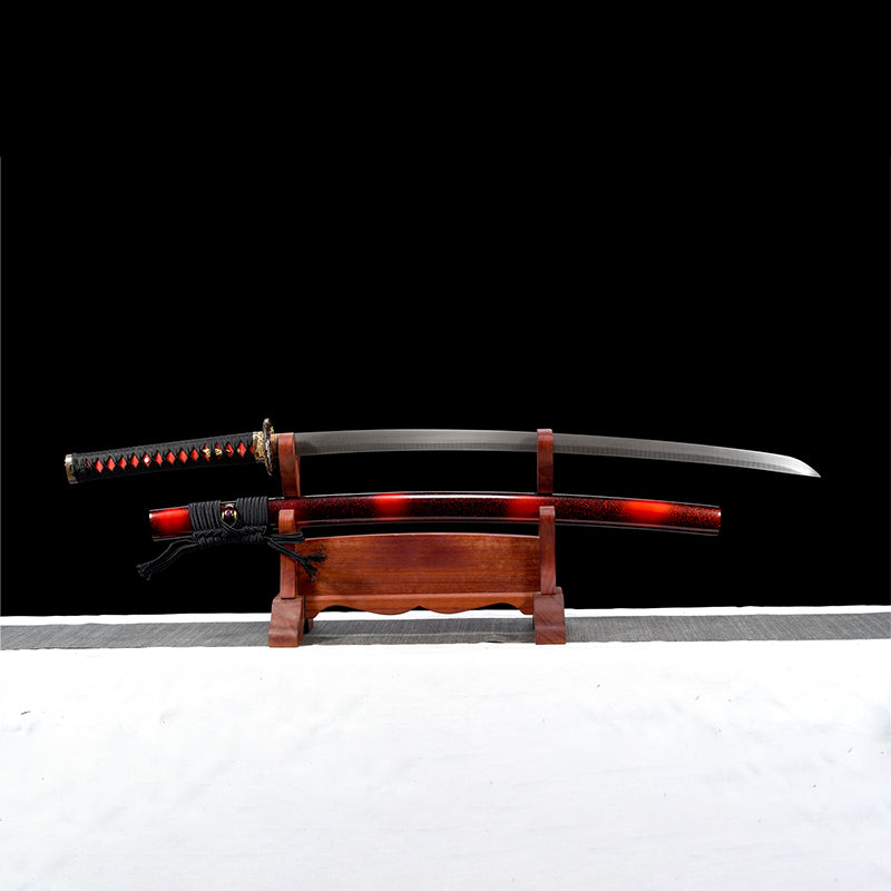 Forge-Folded Steel Samurai Sword Set: Katana & Uchigatana