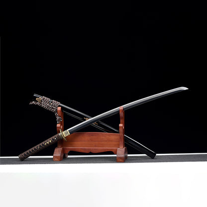 1060 steel metal blackening process katana Japanese sword
