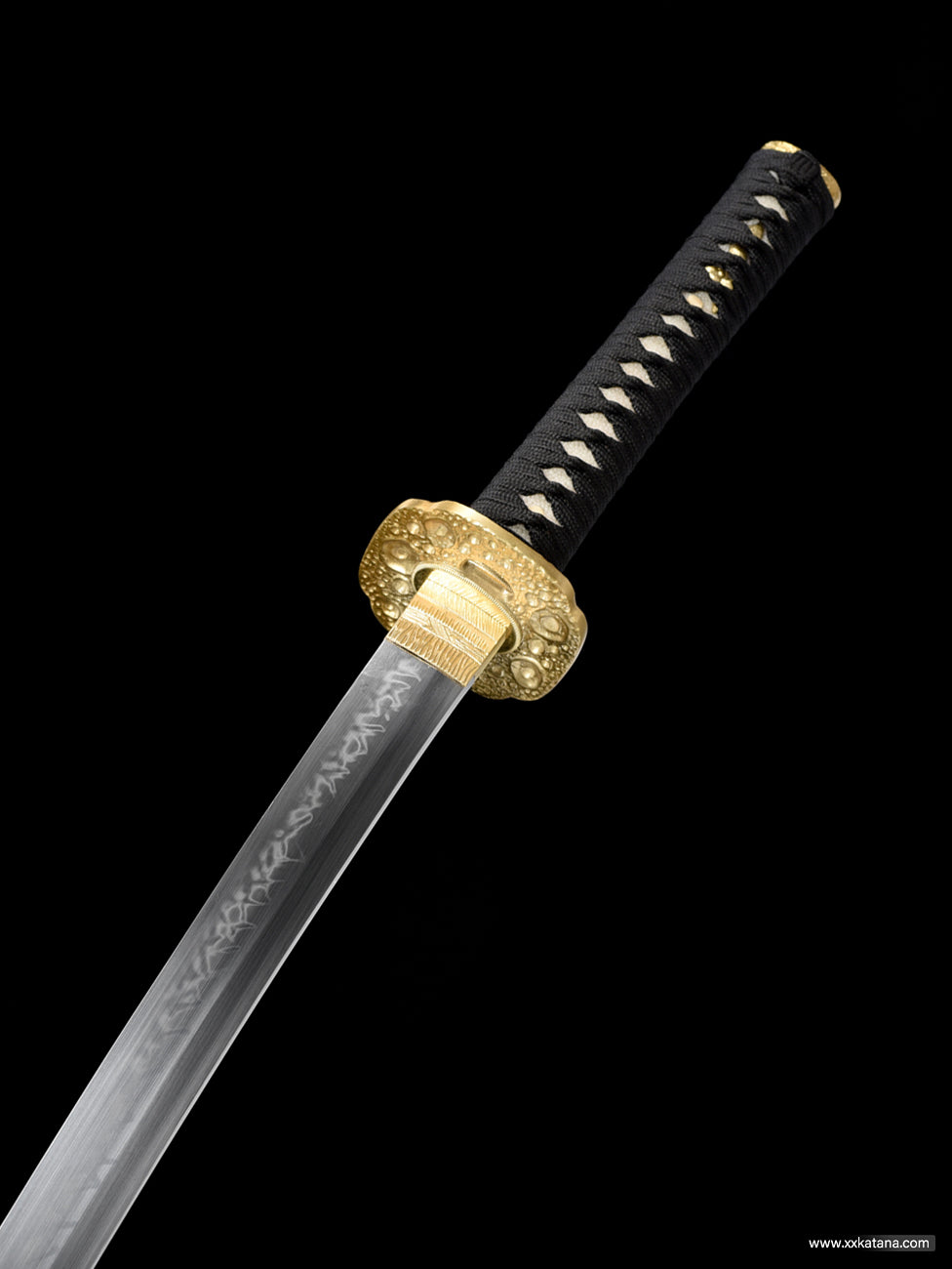 1095 steel Clay Tempered Tsuba copper Ghost feet katana Japanese sword