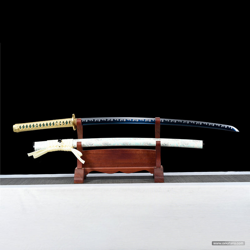 Metal bluing process 1060 steel katana Battle-Ready sword