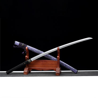 1060 steel katana Purple cloud Japanese sword