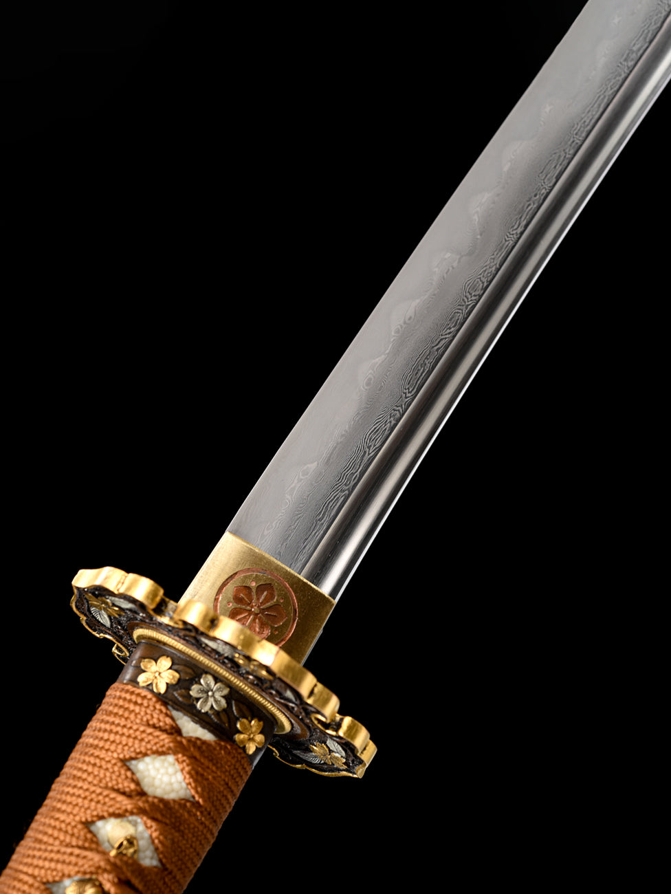 High quality copper sakura tsuba katana Suixiu Japanese sword