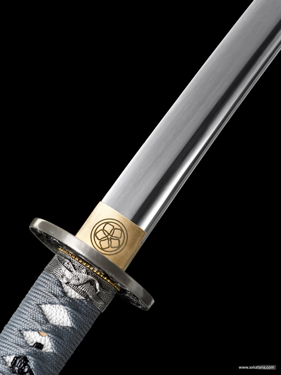 1060 steel White samurai sword Dragon cut Japanese knife katana