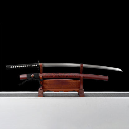 twist Checkered steel iron Tsuba Japanese sword  knife