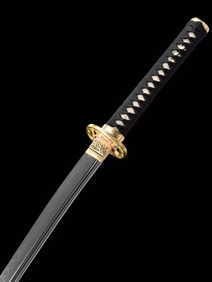 Authentic Katana1095 Steel Clay Tempered Blade with Earthy