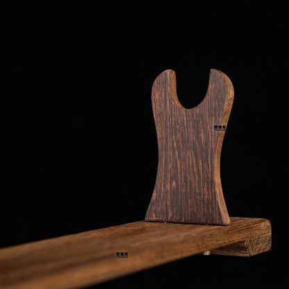 display stand for knives, swords, and sword rests made of wenge wood