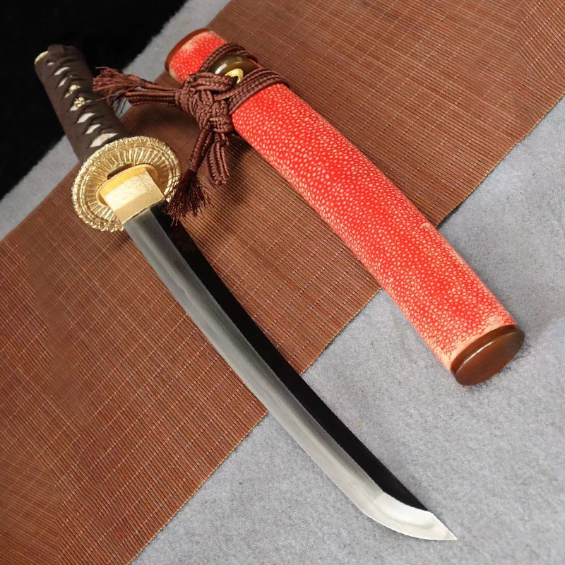 tanto swords, authentic Hamon, and real Real fish skin saya collectors