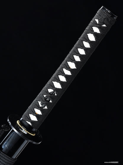 authentic samurai real swords black saya Blade red katana