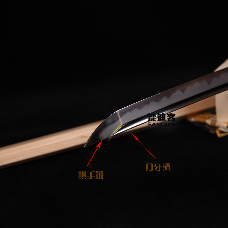 Shirasaya Samurai Sword T10 steel Clay Tempered katana