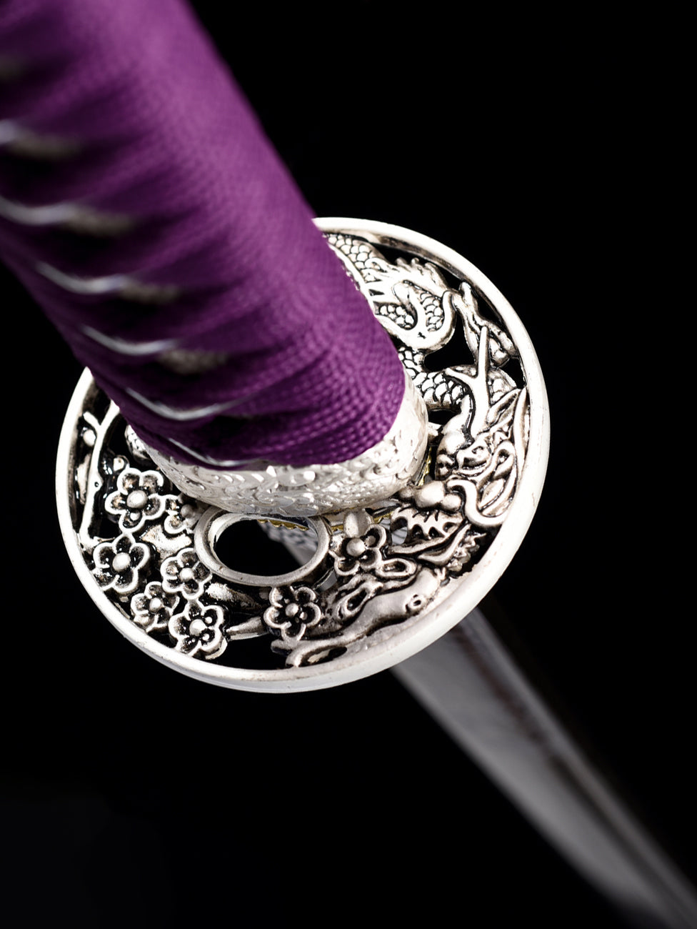 1045 steel bluing Machine engraving Mech warrior katana Japanese sword