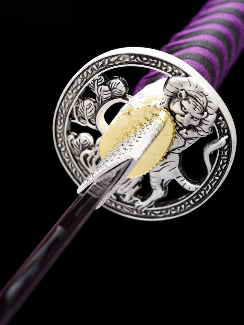 1060 steel  White tiger Japanese sword katana