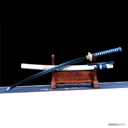 plum blossom katana Metal bluing process Collectible swords
