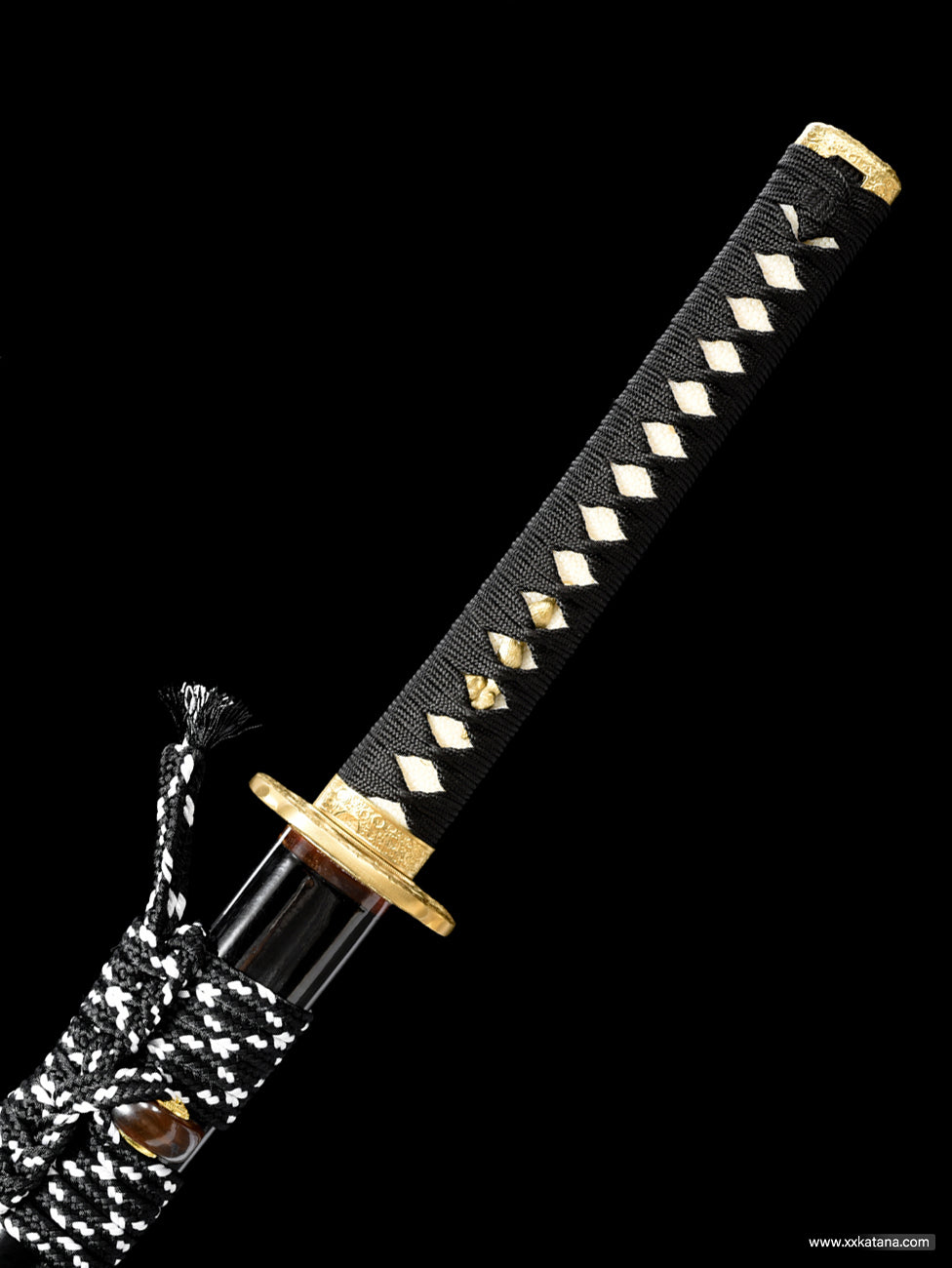 1095 steel Clay Tempered Tsuba copper Ghost feet katana Japanese sword