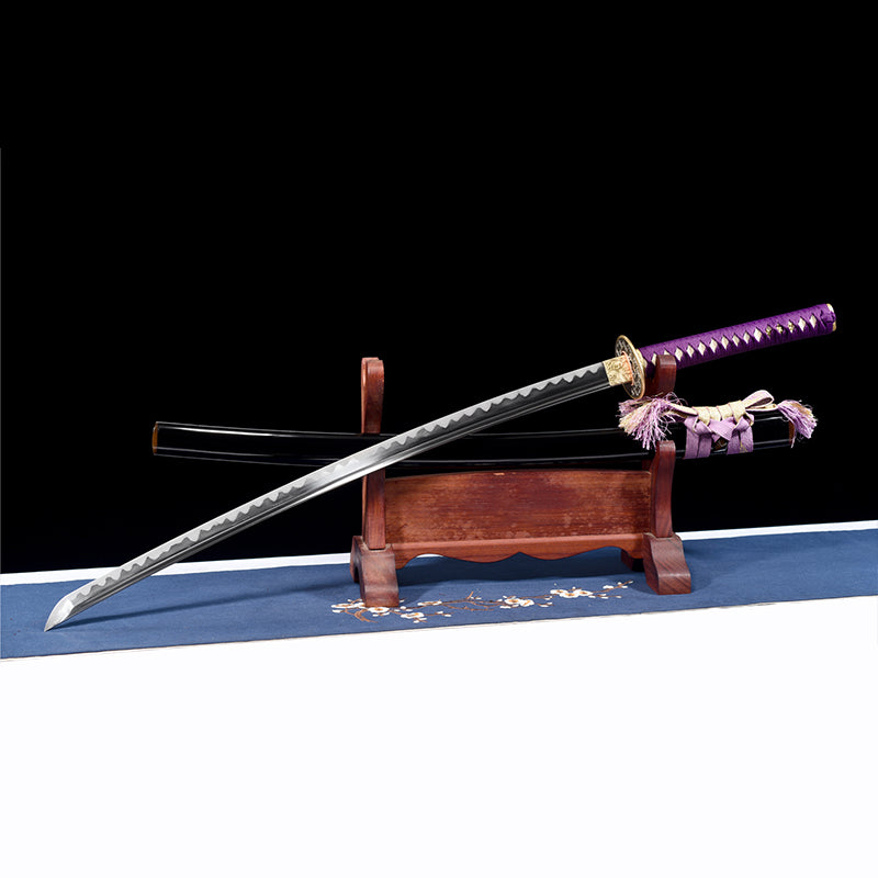 Handmade katana Japanese sword sageo: satin Full tang