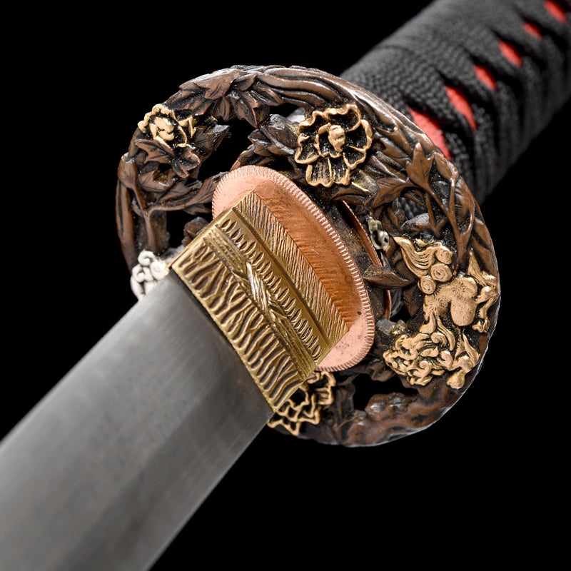 Forge-Folded Steel Samurai Sword Set: Katana & Uchigatana