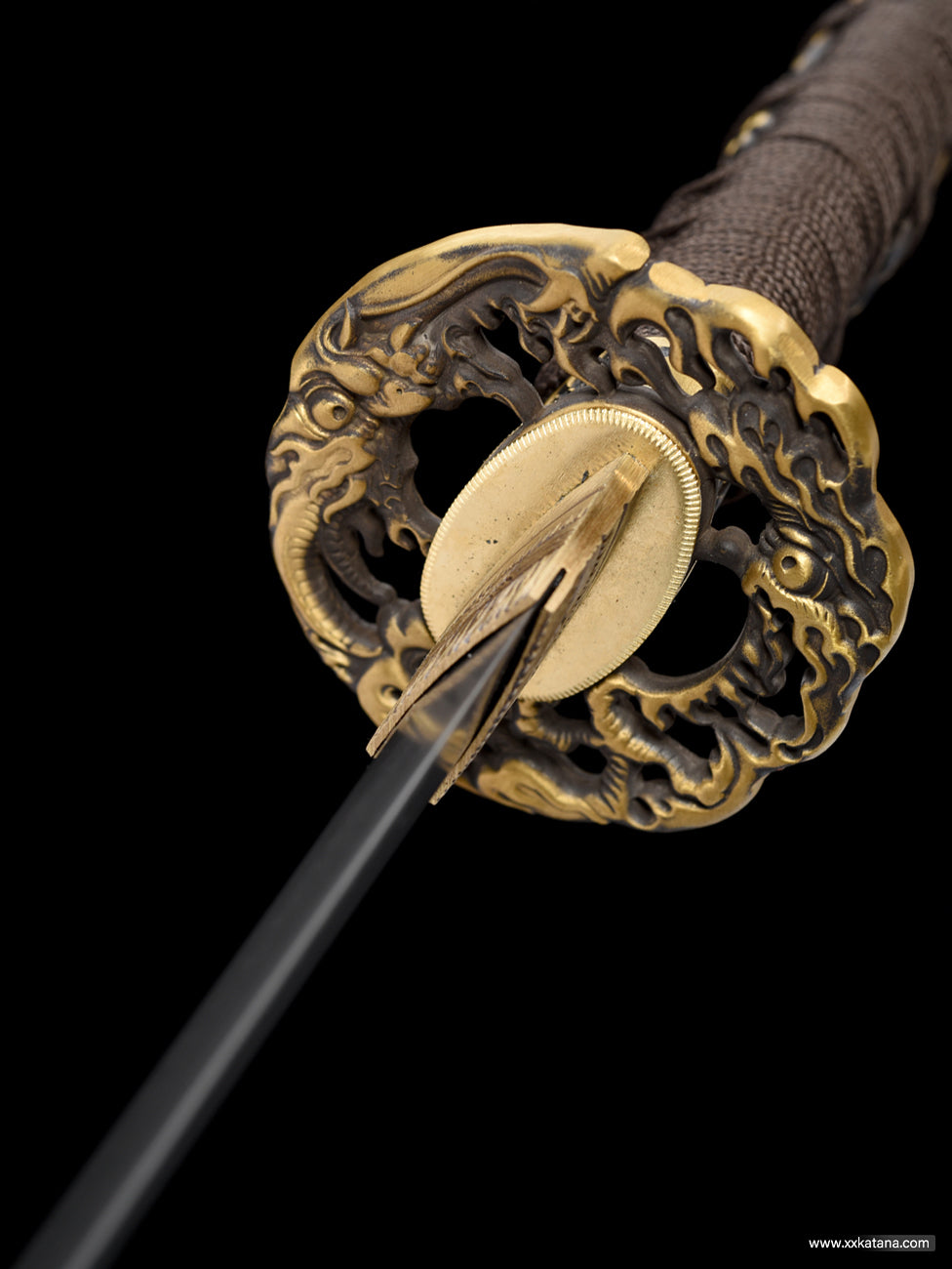 Fake Yokote Golden carp katana copper Collectible swords