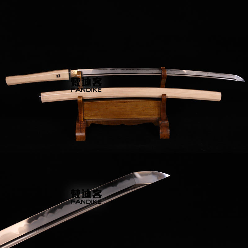 Shirasaya Samurai Sword T10 steel Clay Tempered katana