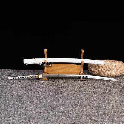 Japanese knife White katana 1060 steel true knife skull swords