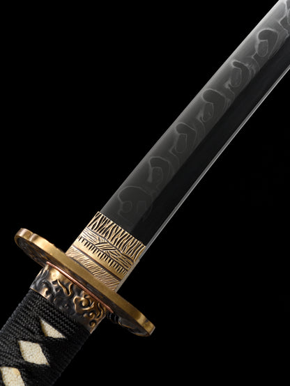 Clay Tempered purple katana copper Japanese sword knife